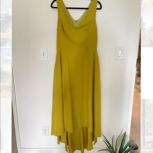 Chartreuse sleeveless dress